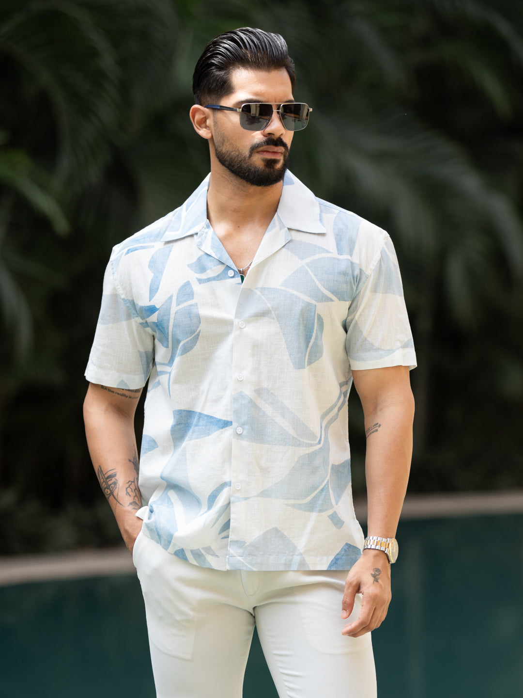 Ocean Bloom - Cuban Shirt
