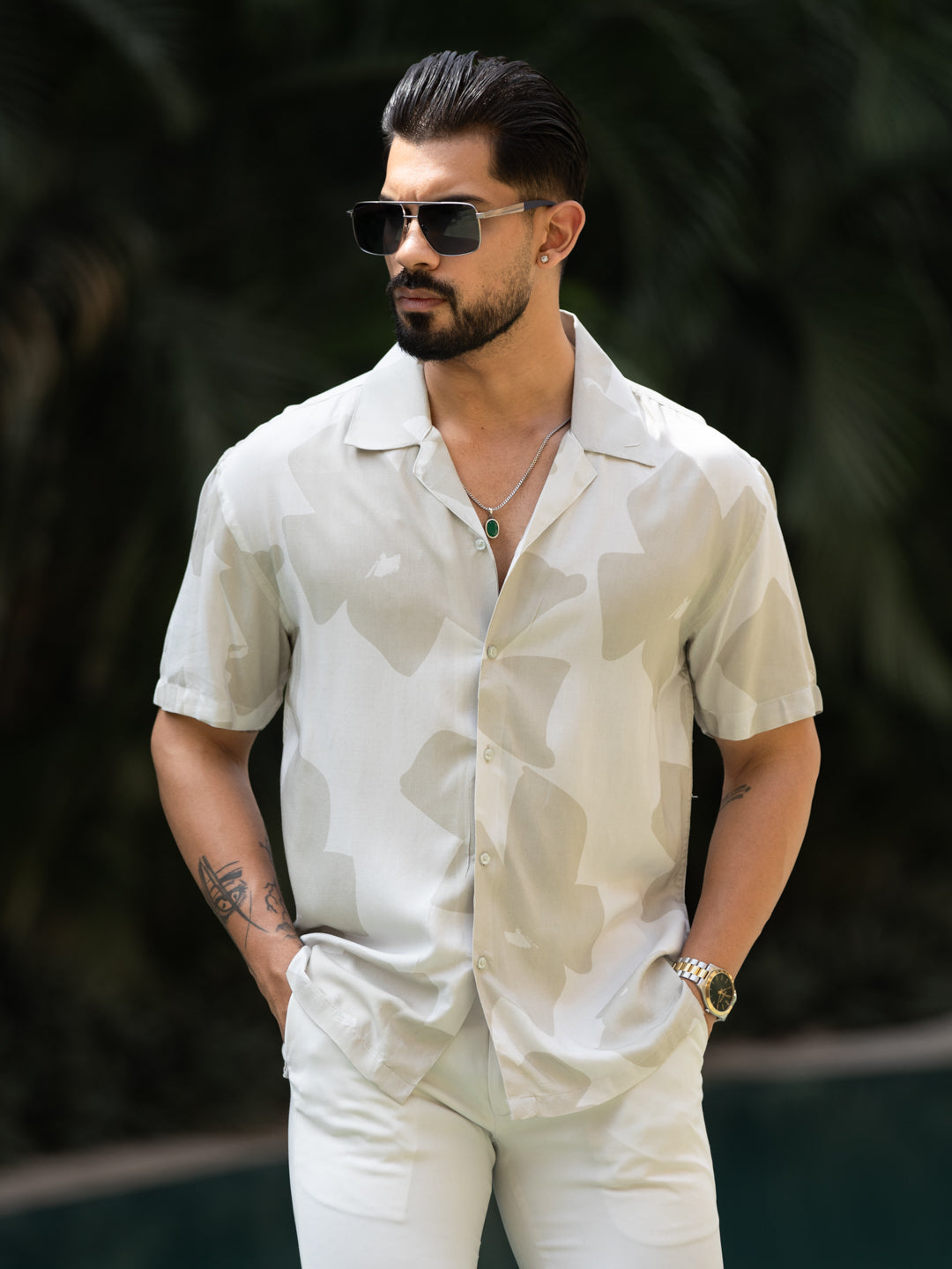 Brown Botanica - Cuban Shirt