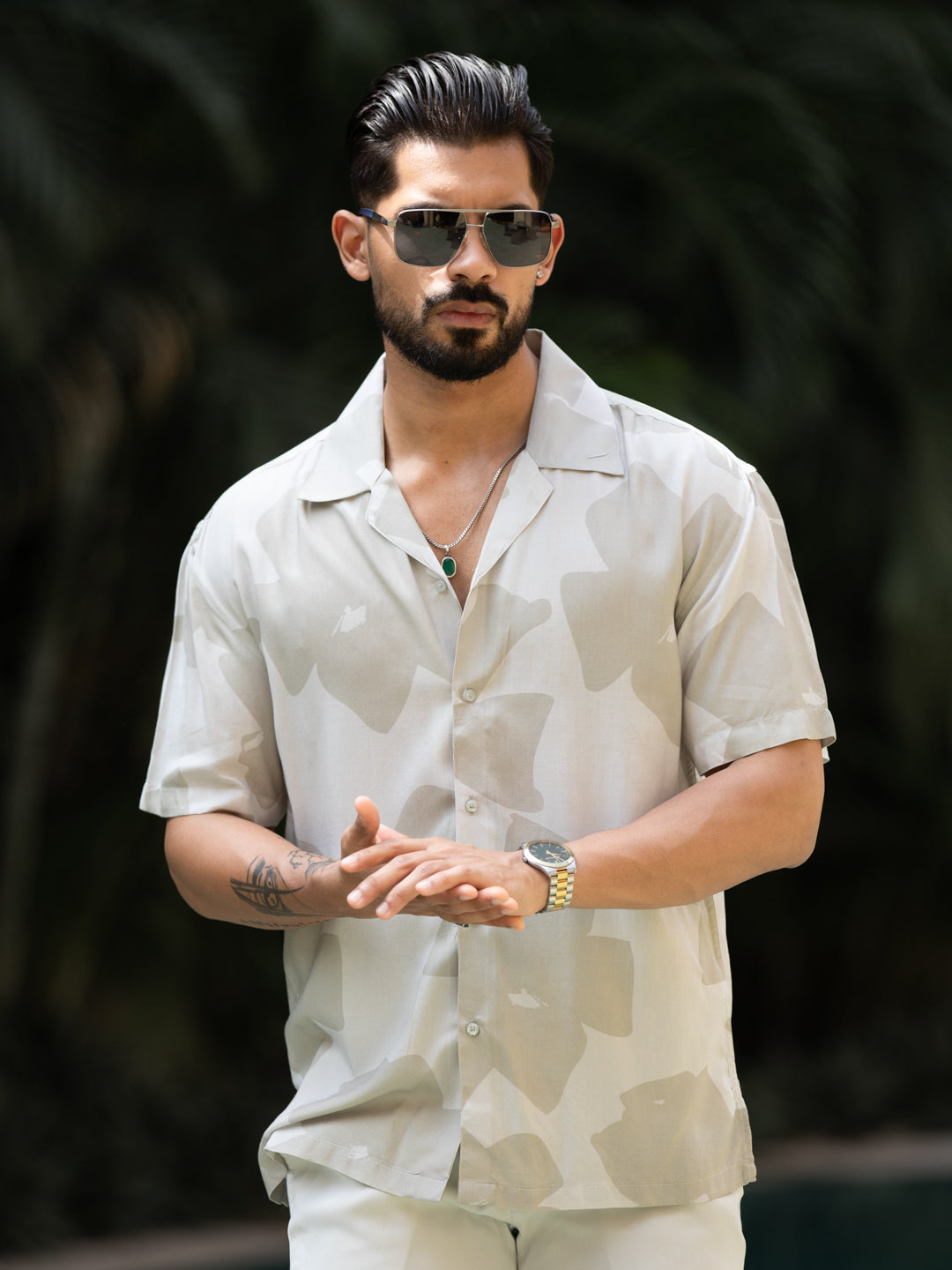 Brown Botanica - Cuban Shirt