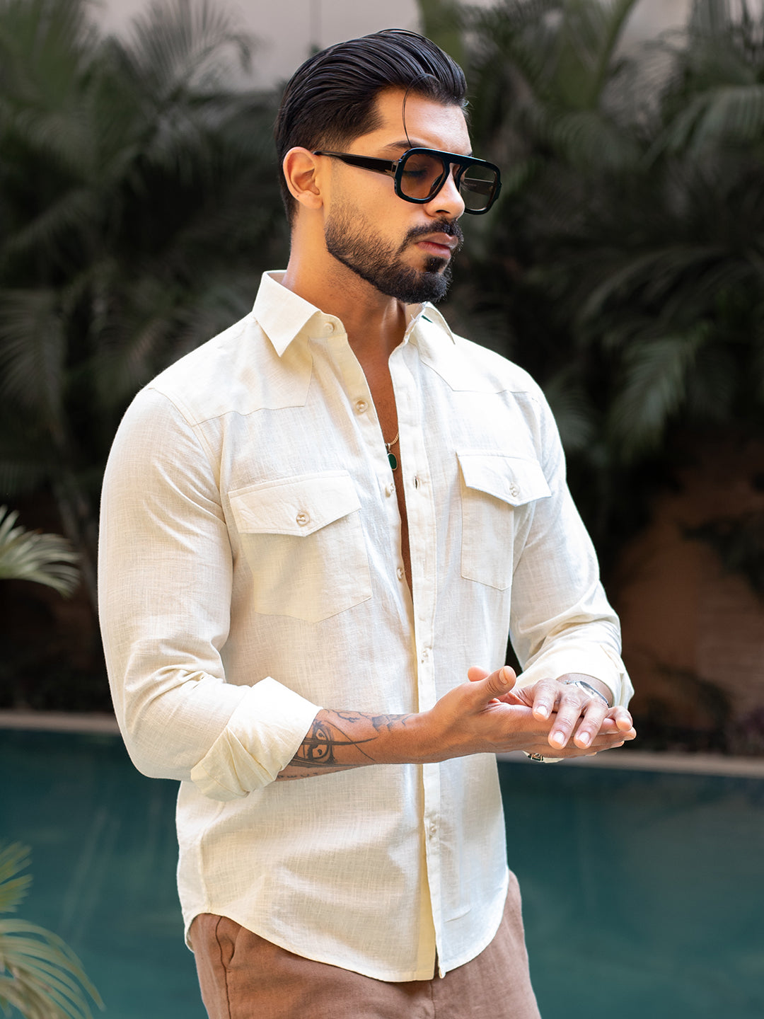 Beige Italian Shirt
