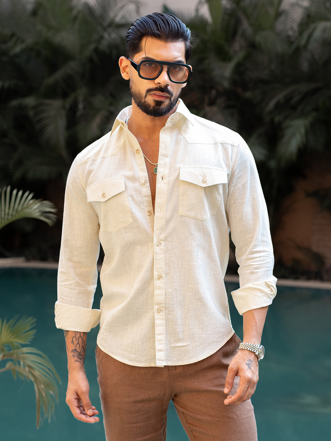 Beige Italian Shirt