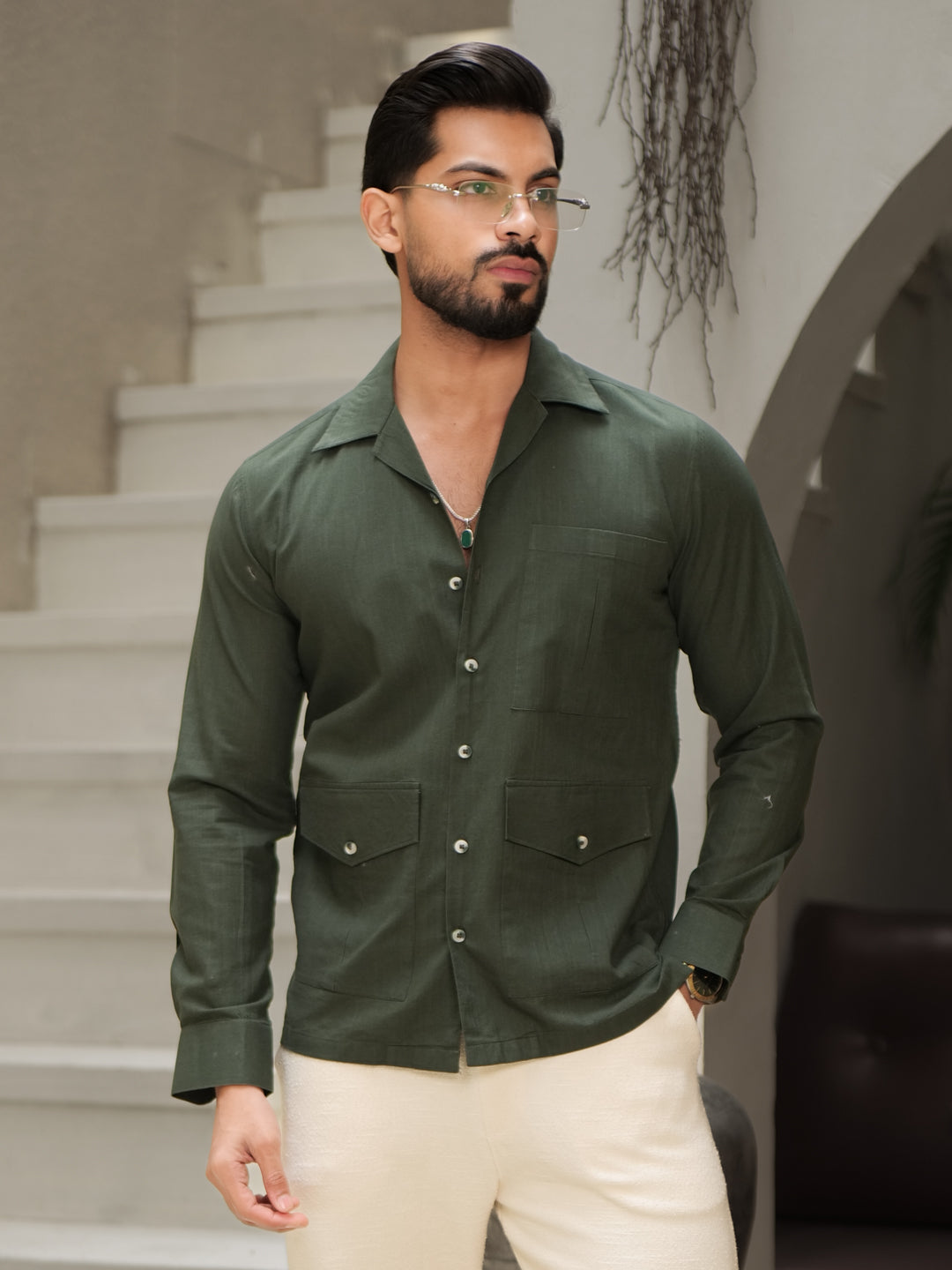 Green Italian Shirt