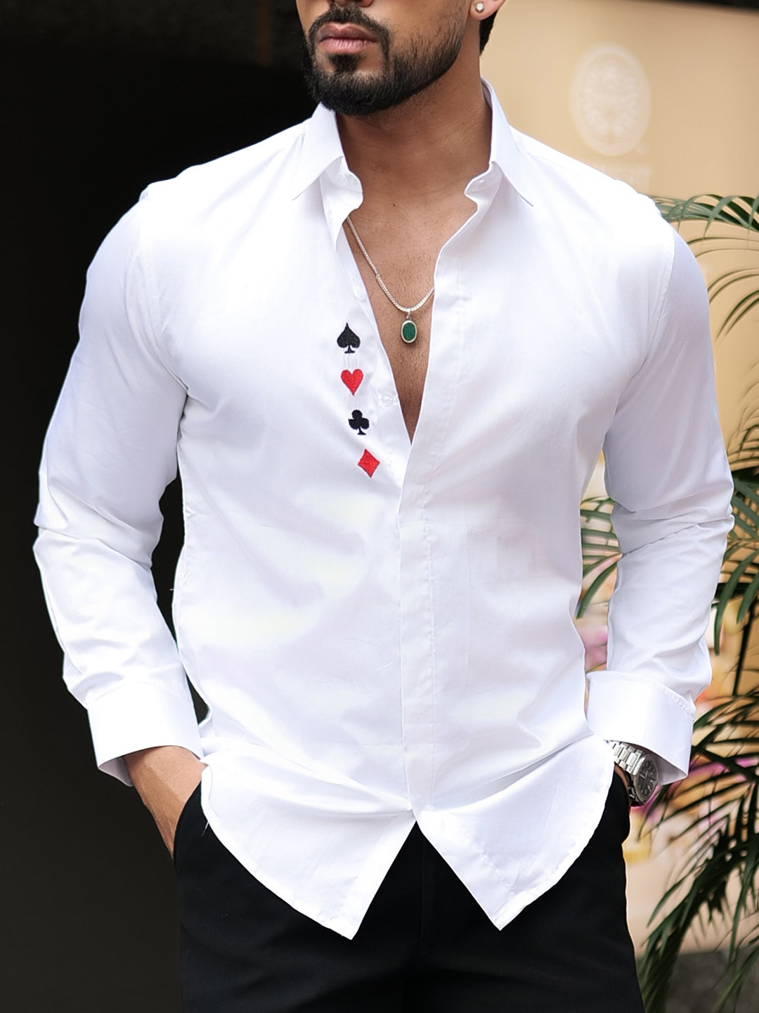 White Spade Embroidery