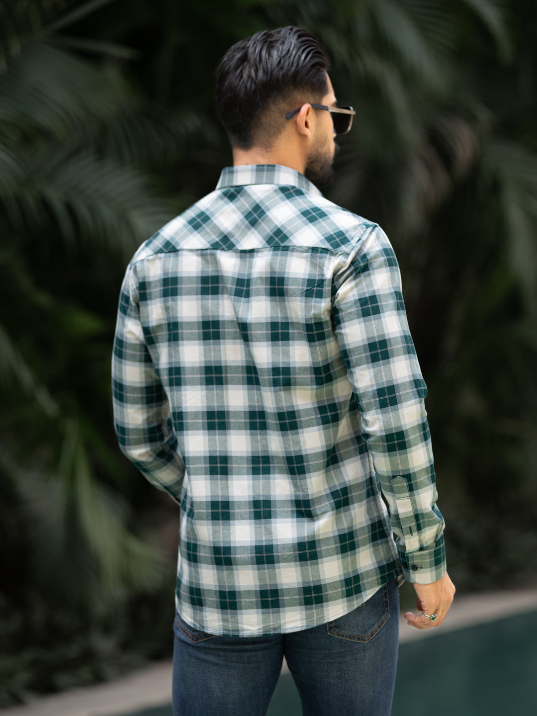 Green Grid Check Shirt