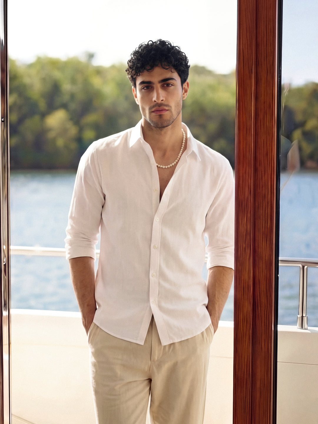 White - Italian Linen Shirt