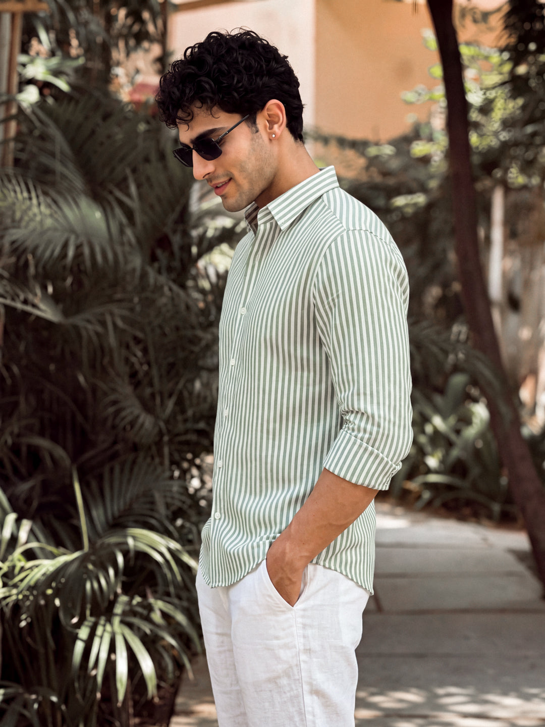 Forest Linen Stripe