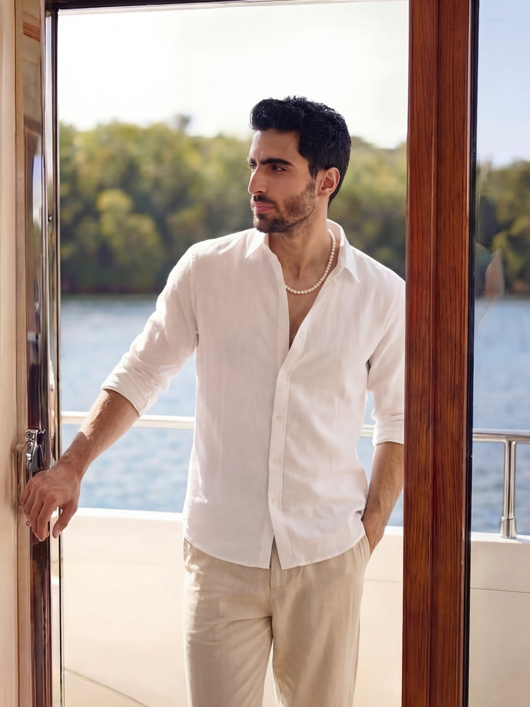 White - Italian Linen Shirt