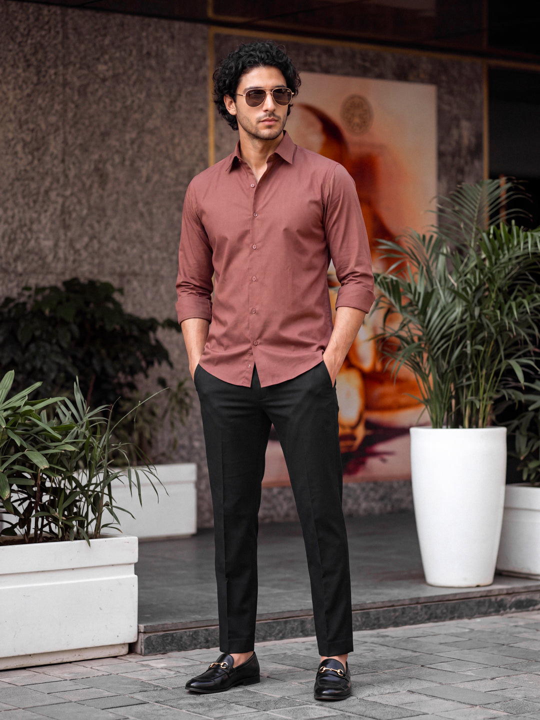 Rust Cotton Shirt