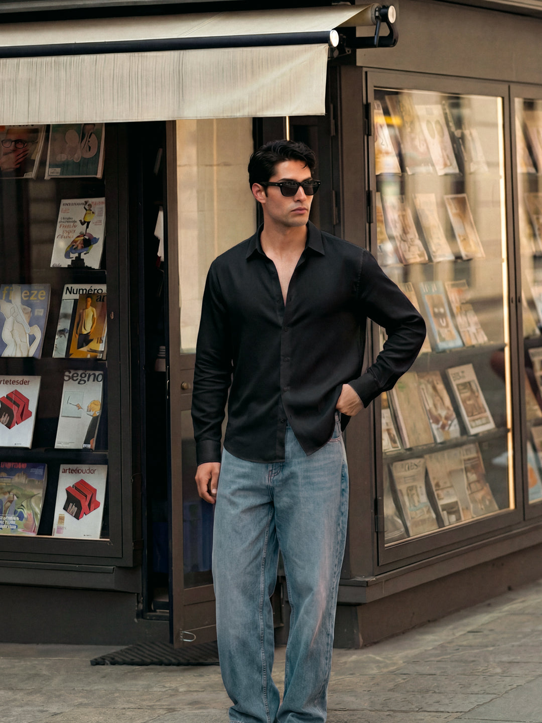 Black Stretch Shirt