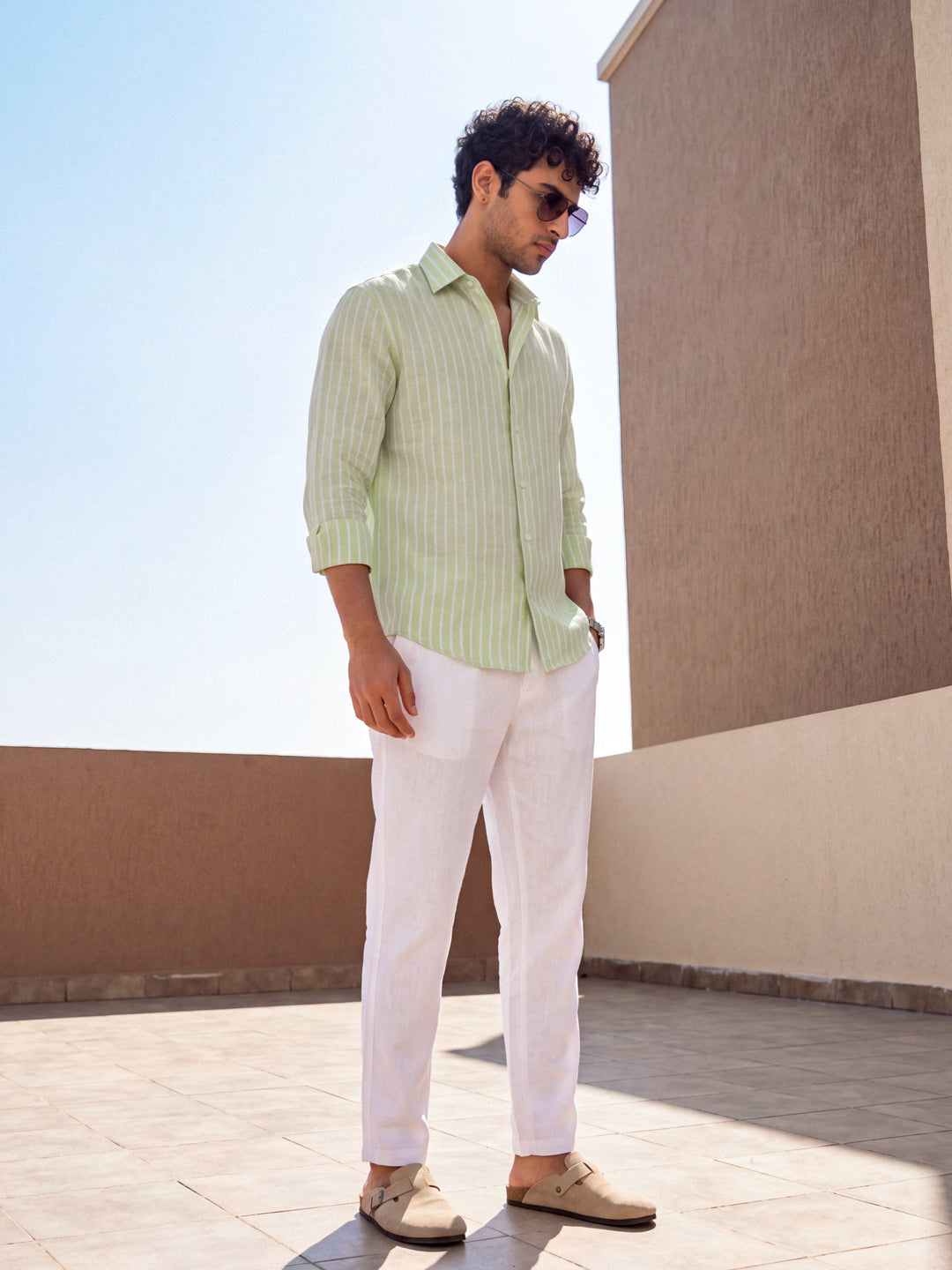 Grass Linen Stripe