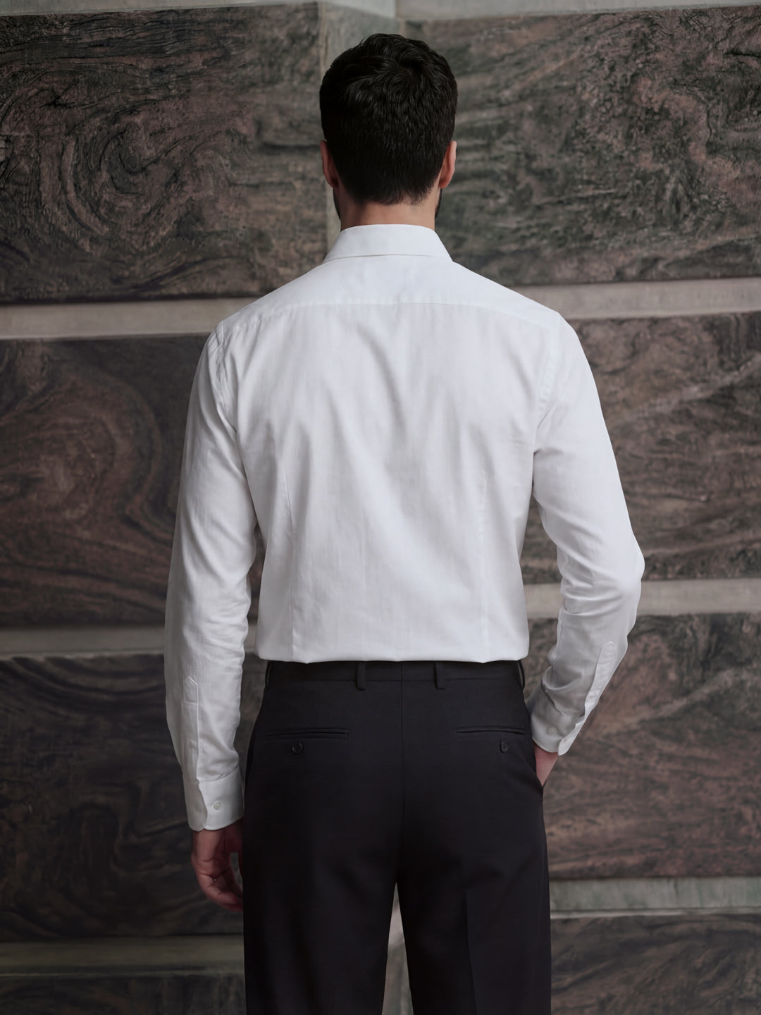 White Regular Solid Shirt