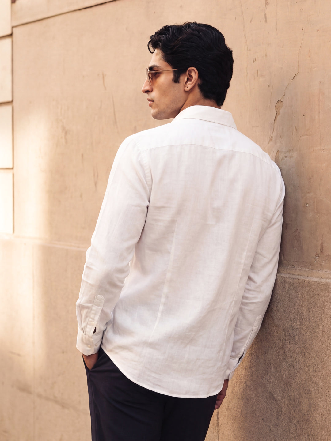 White Regular Solid Shirt