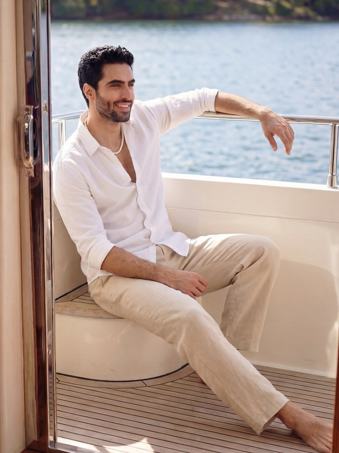 White - Italian Linen Shirt