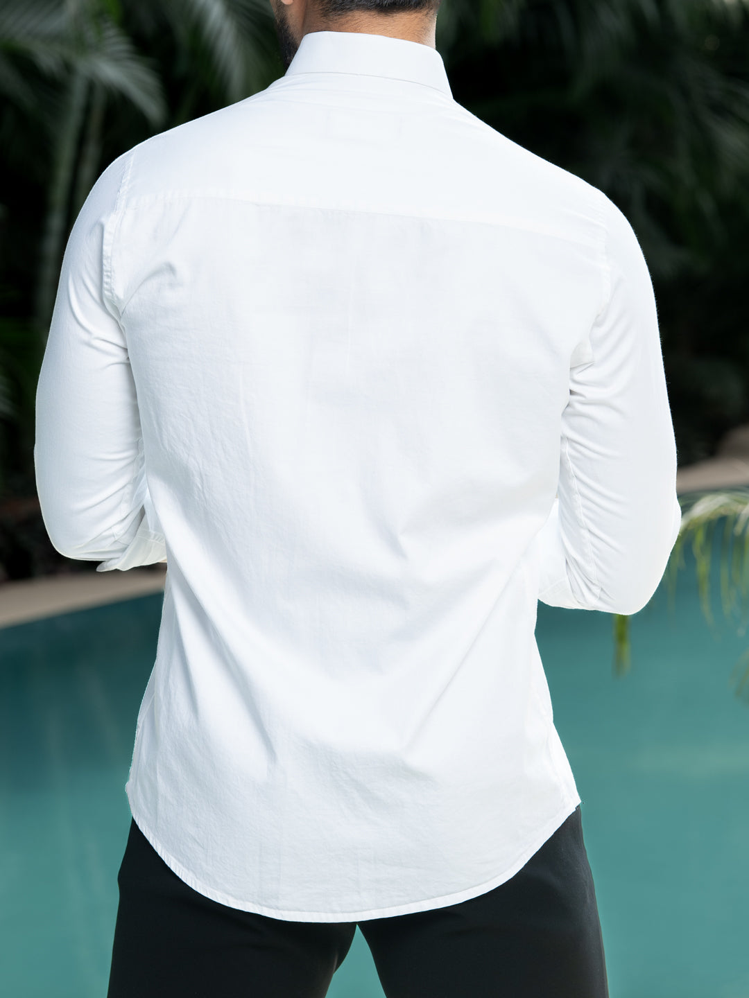 White Regular Solid Shirt