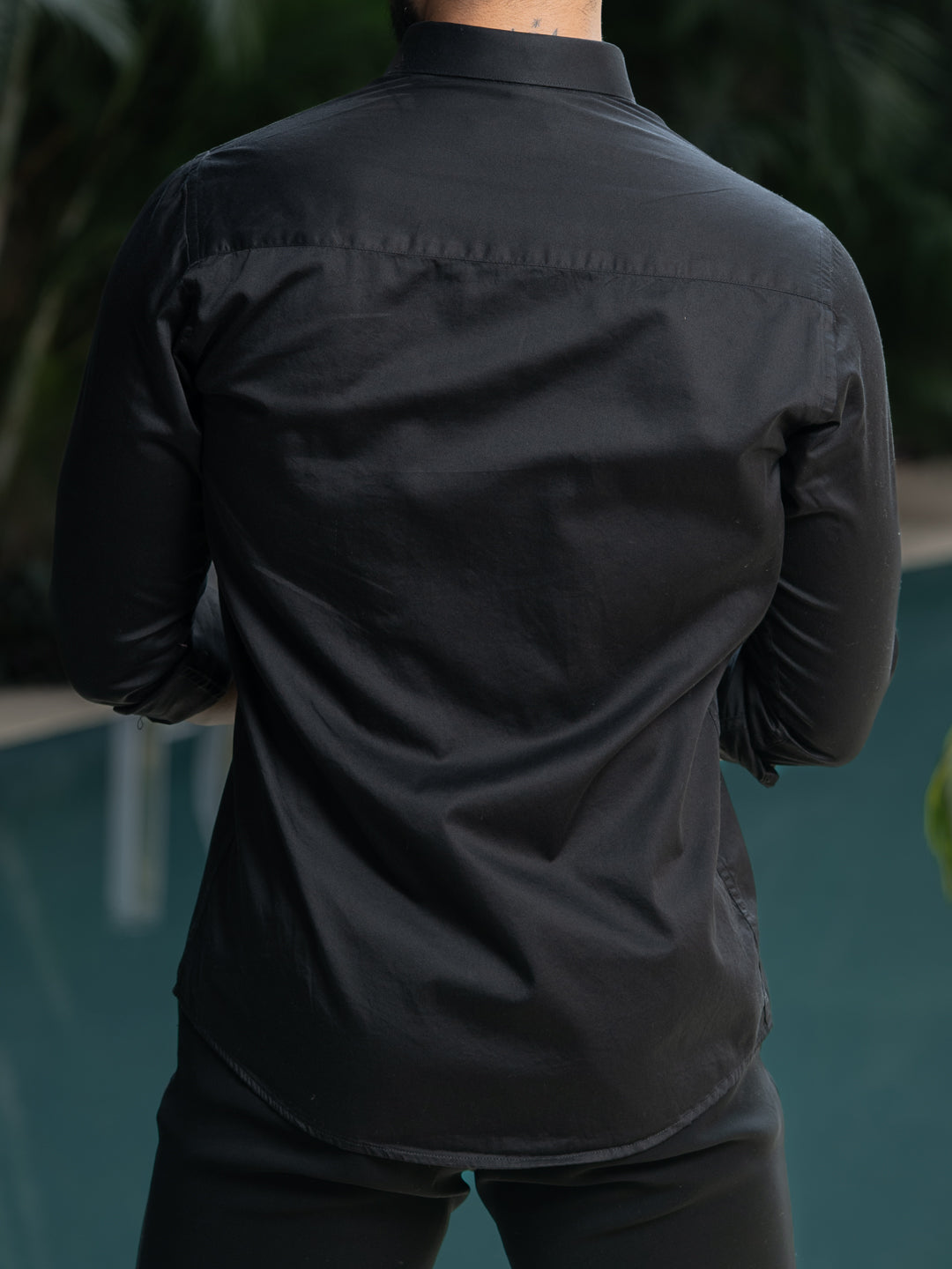 Black Regular Solid Shirt