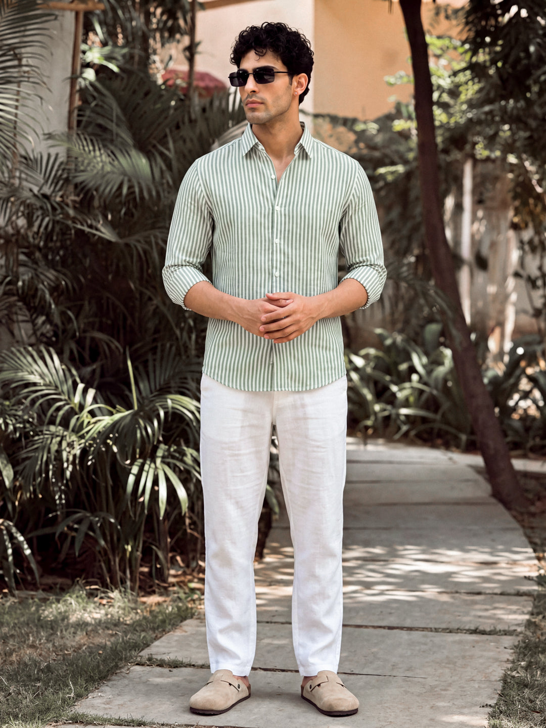 Forest Linen Stripe