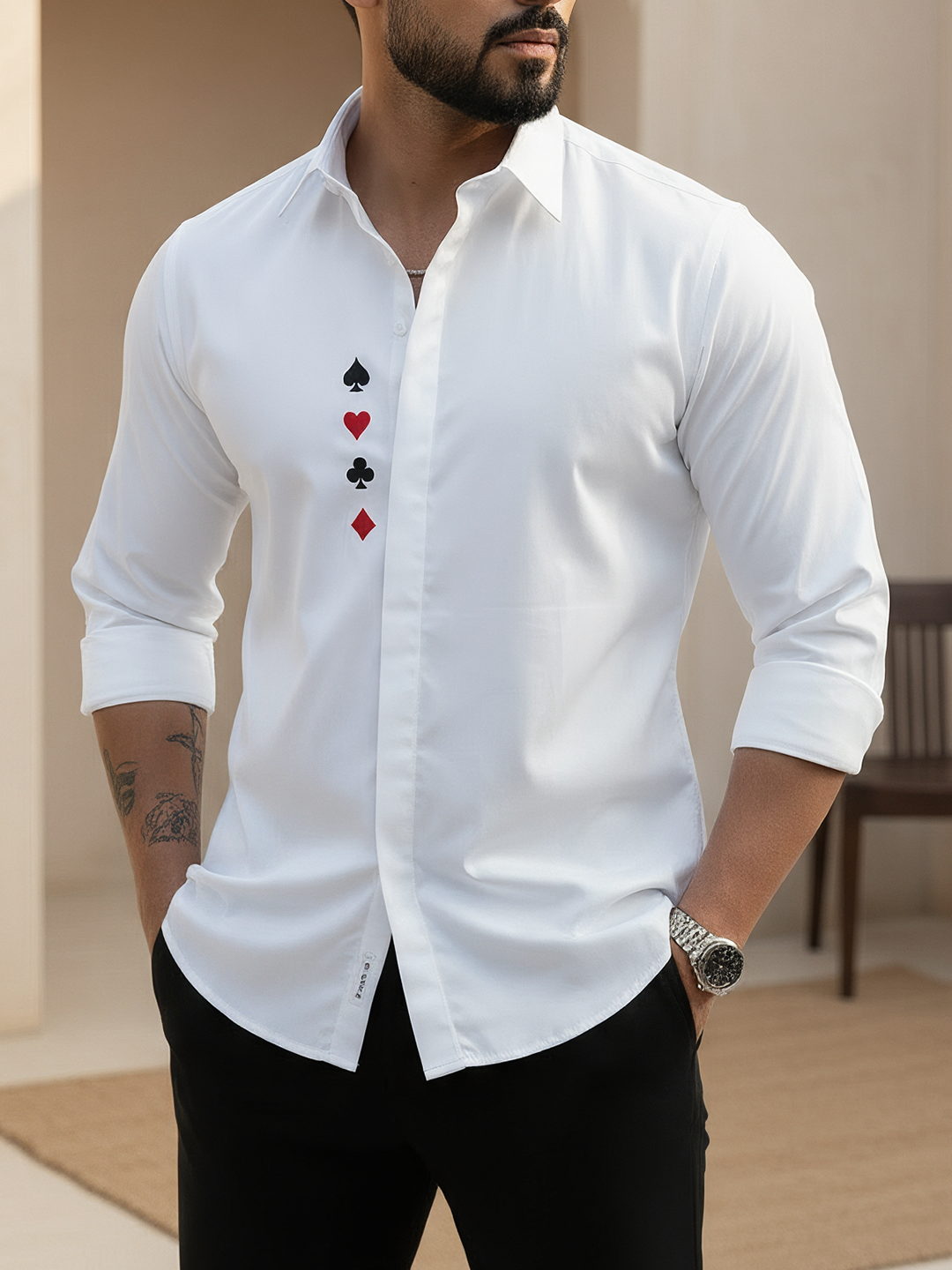 White Spade Embroidery