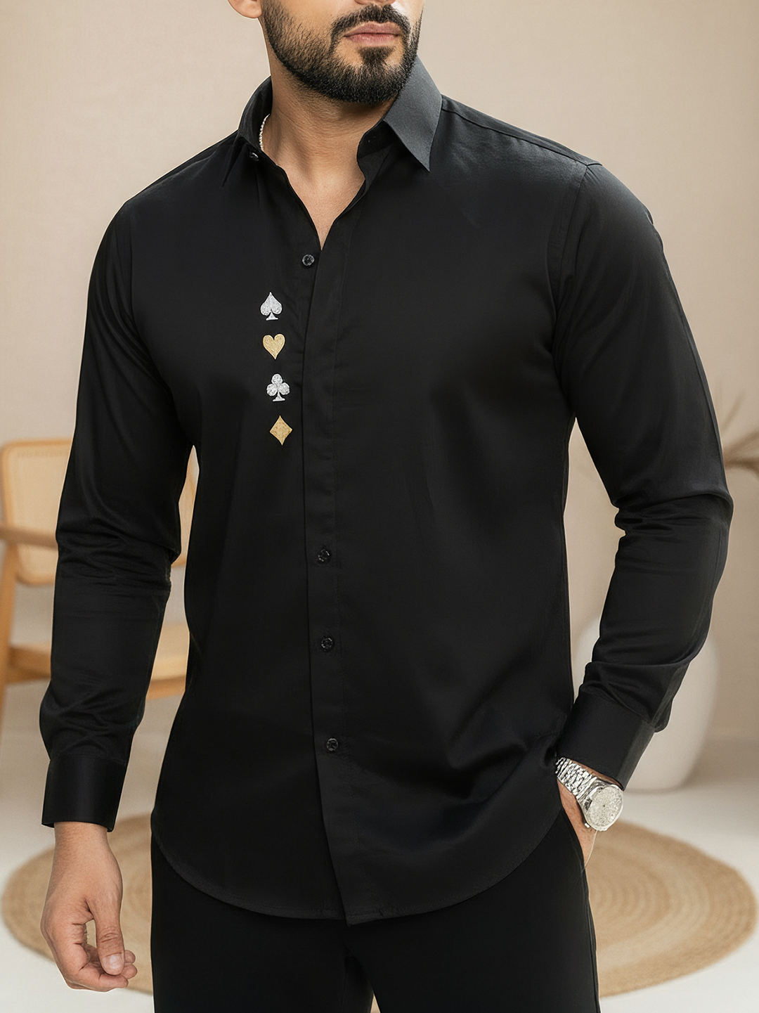 Black Spade Embroidery