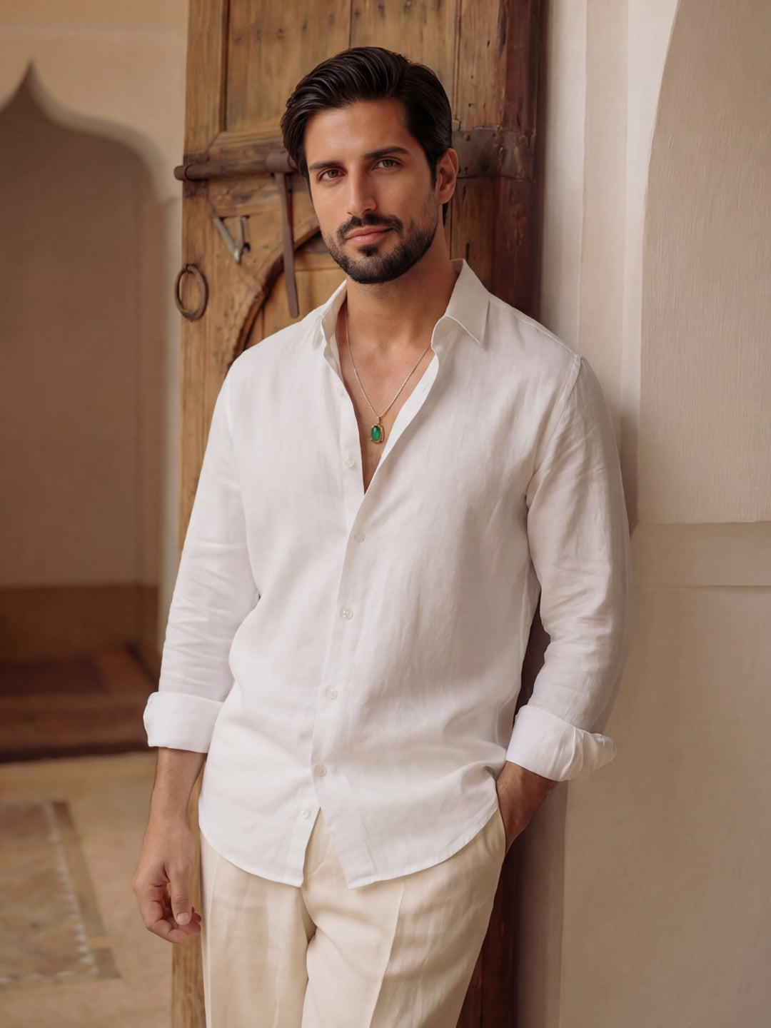 White - Italian Linen Shirt