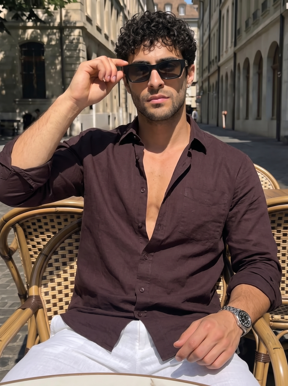 Brown Linen Shirt