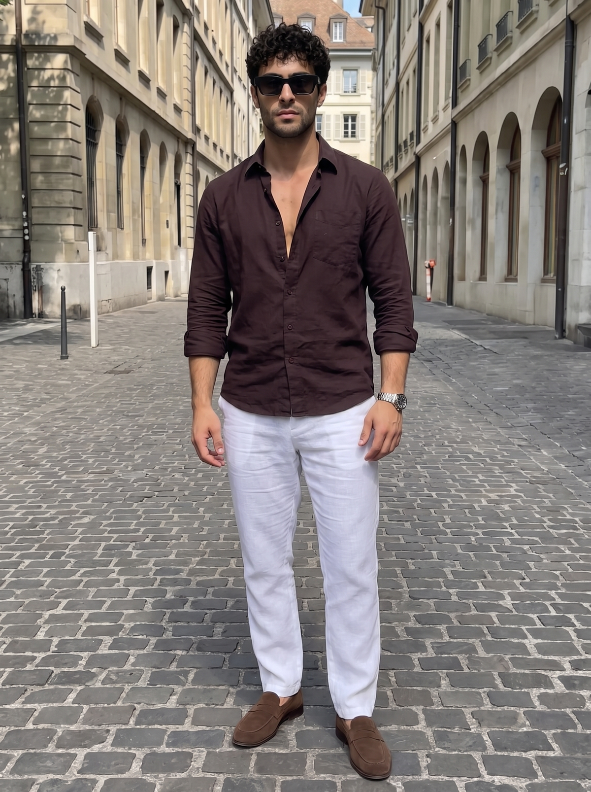 Brown Linen Shirt