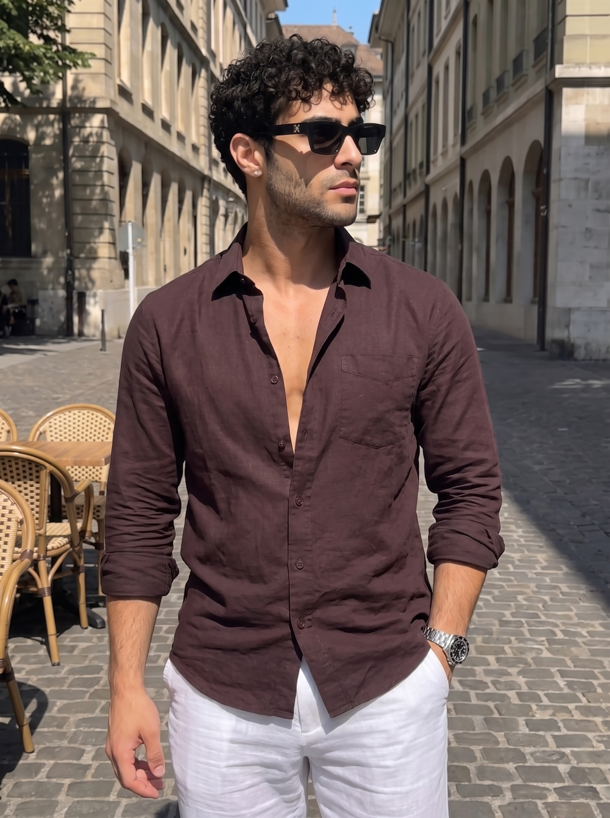 Brown Linen Shirt