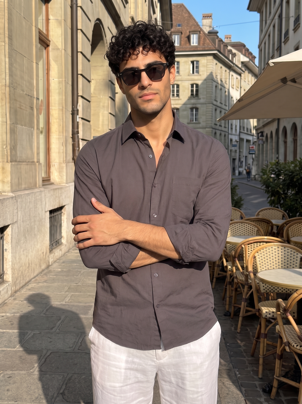 Grey Linen Shirt