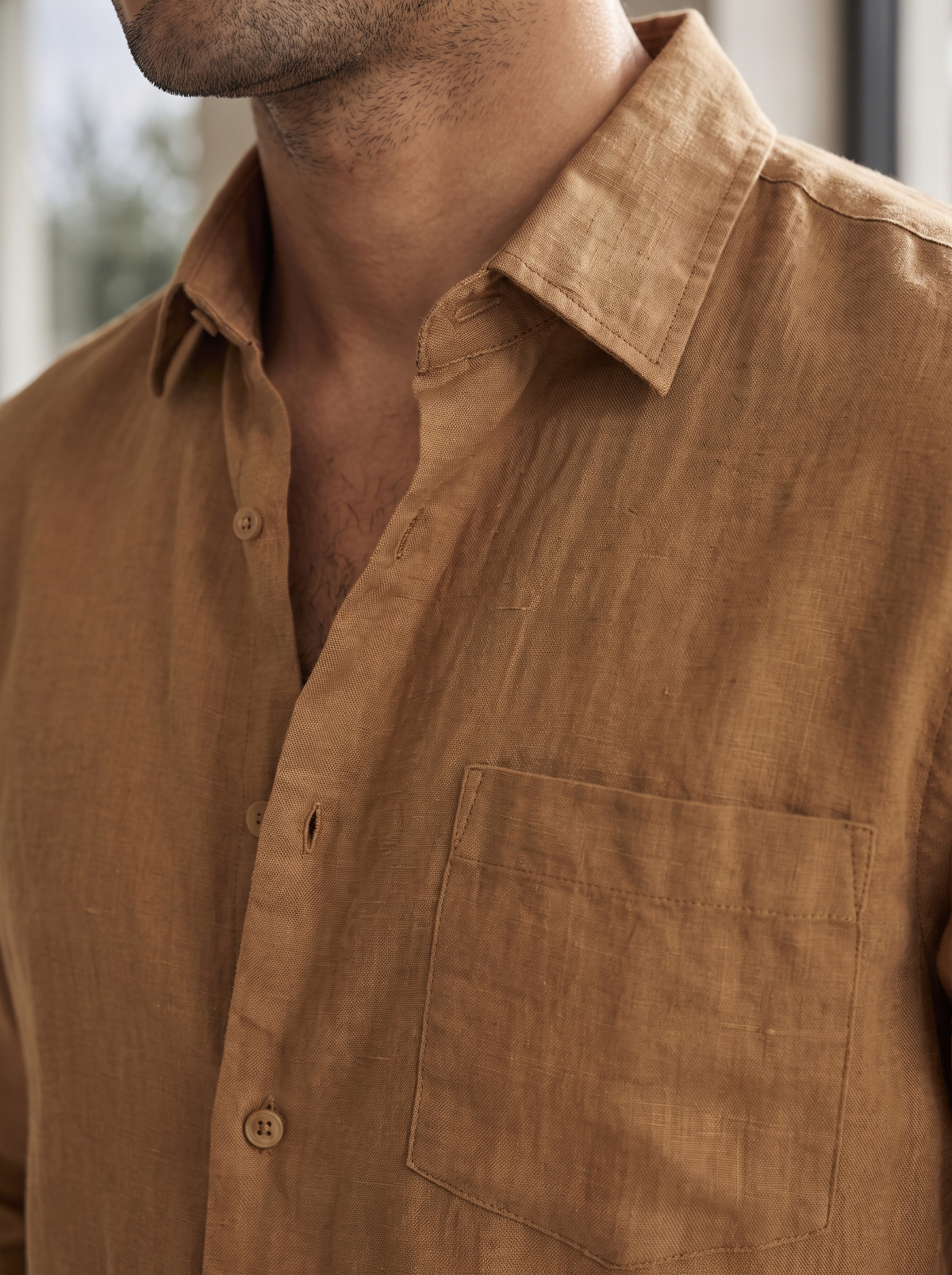 Rust Linen Shirt