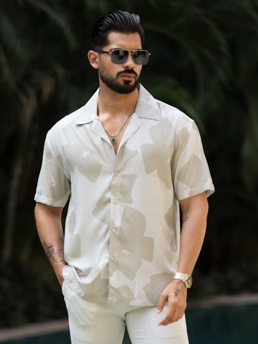 Brown Botanica - Cuban Shirt