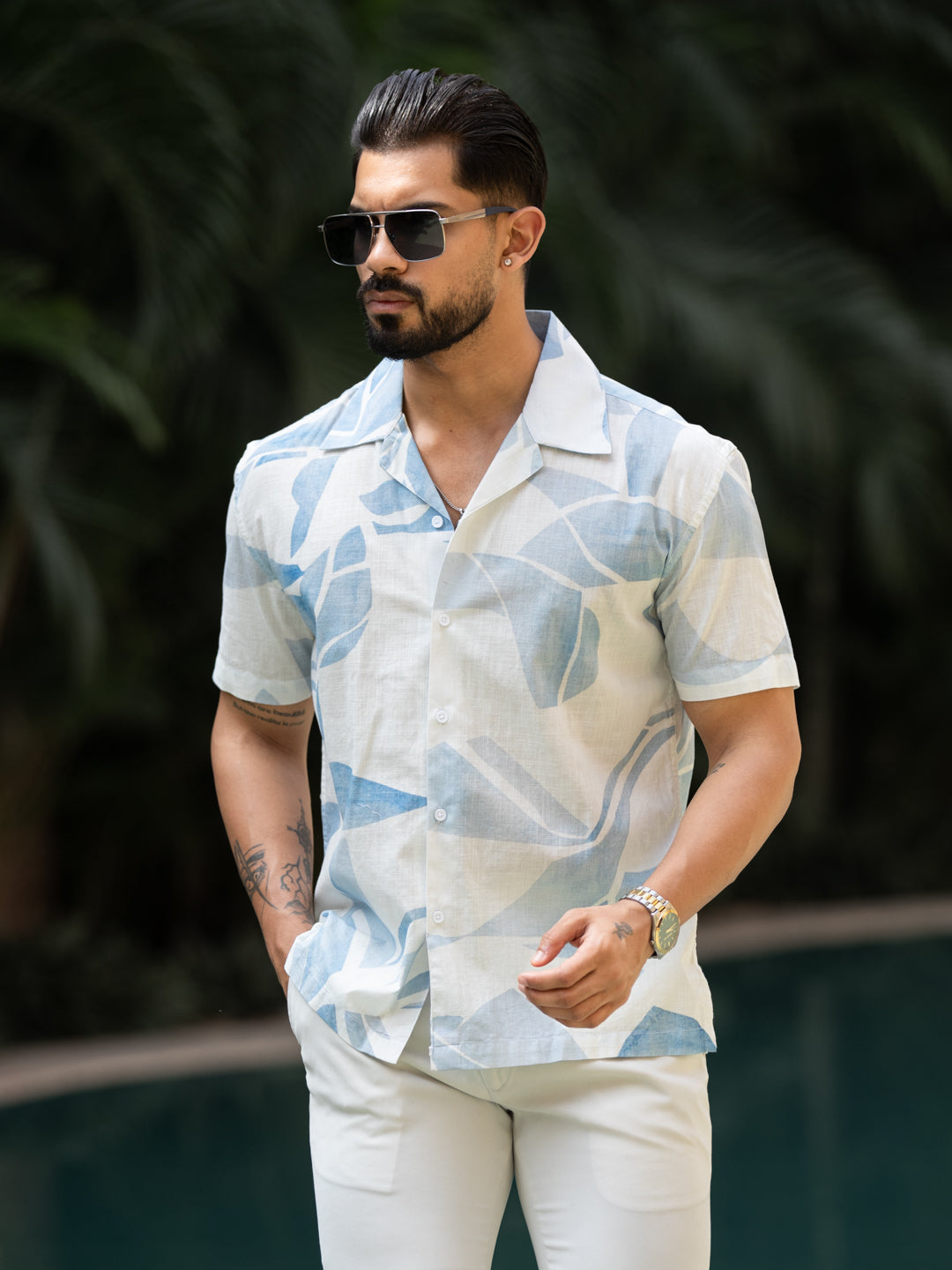 Ocean Bloom - Cuban Shirt