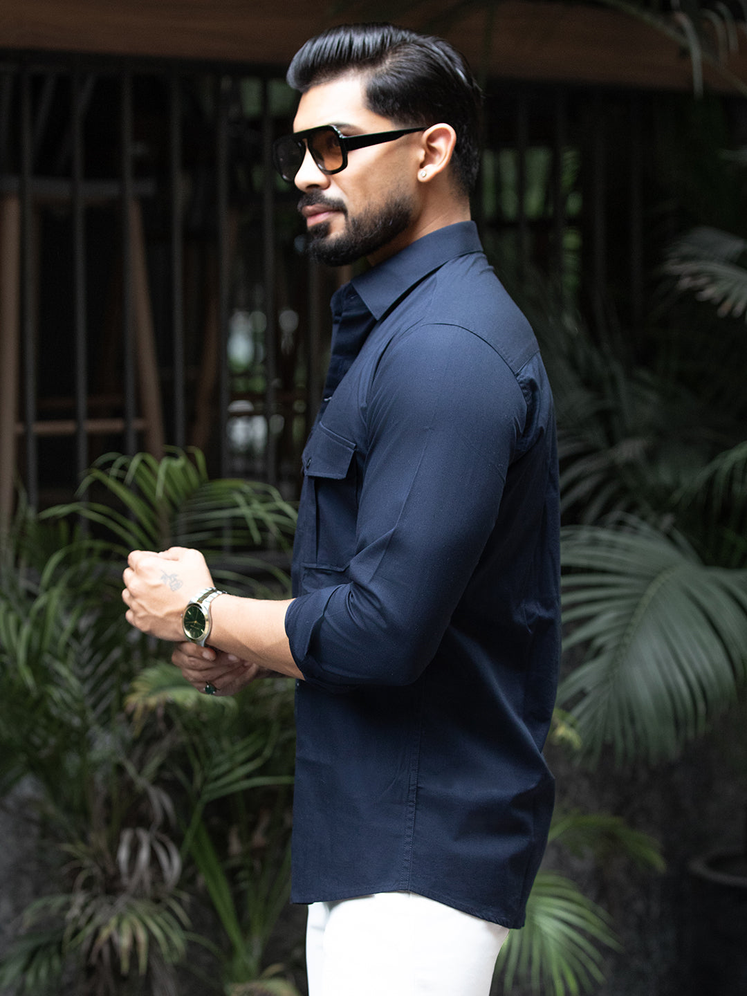 Navy Double Pocket