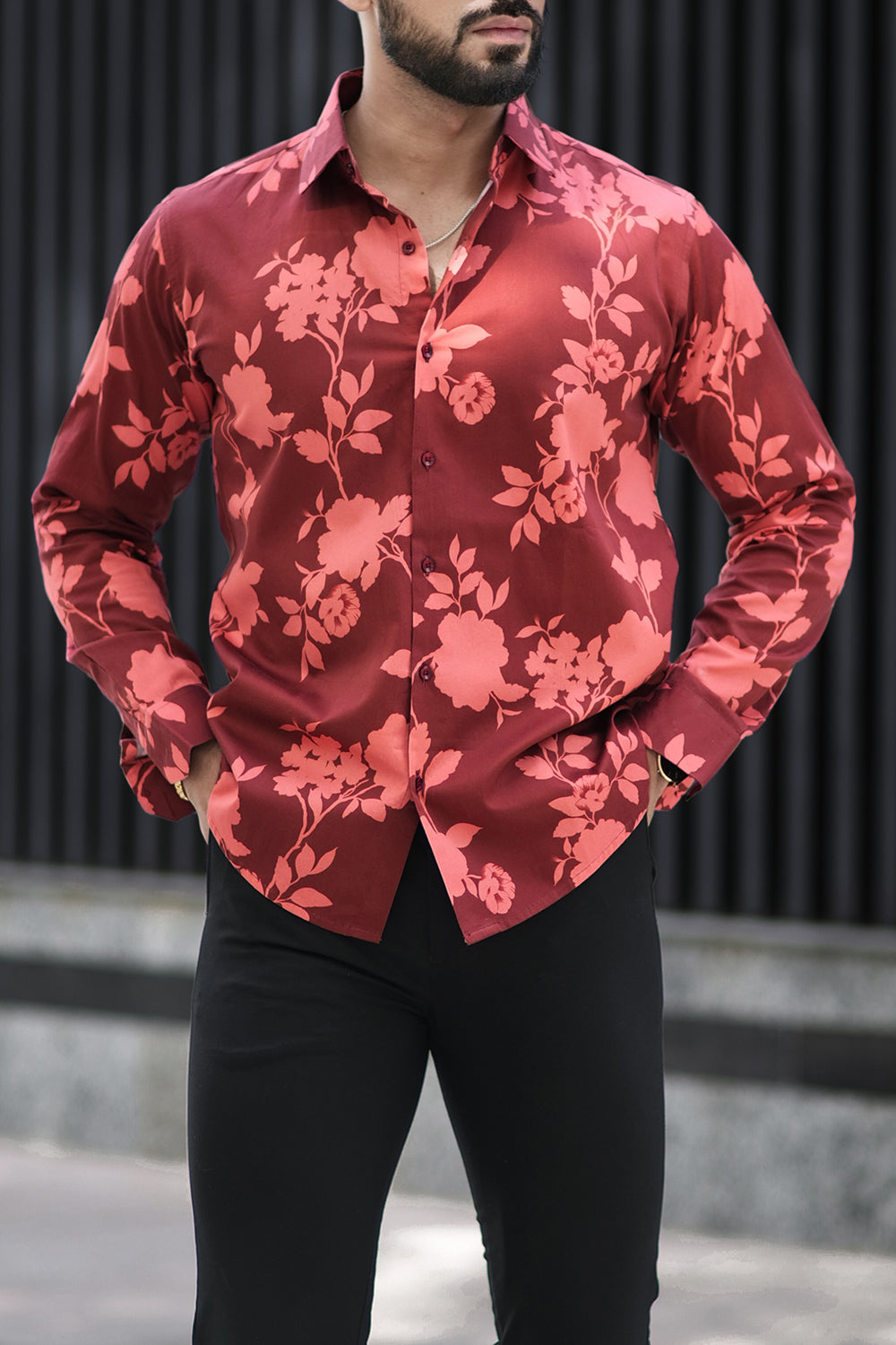 Hibiscus Hues Printed Shirt