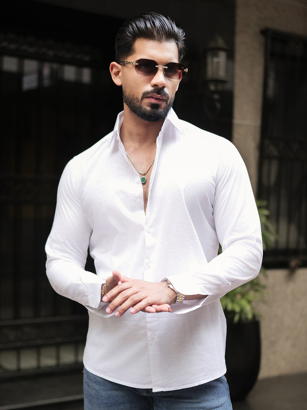 White - Italian Linen Shirt