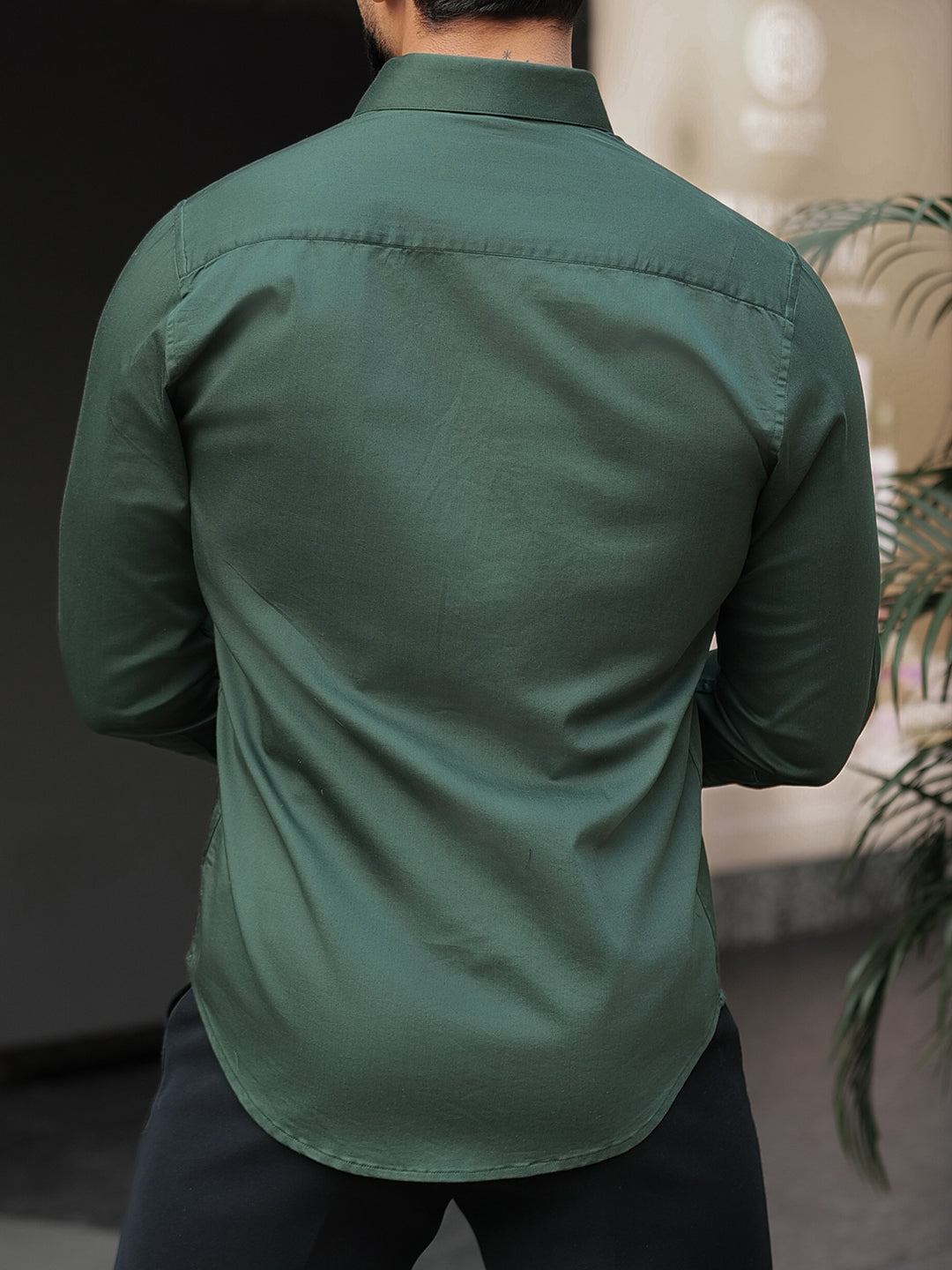 Green Stretchable Shirt