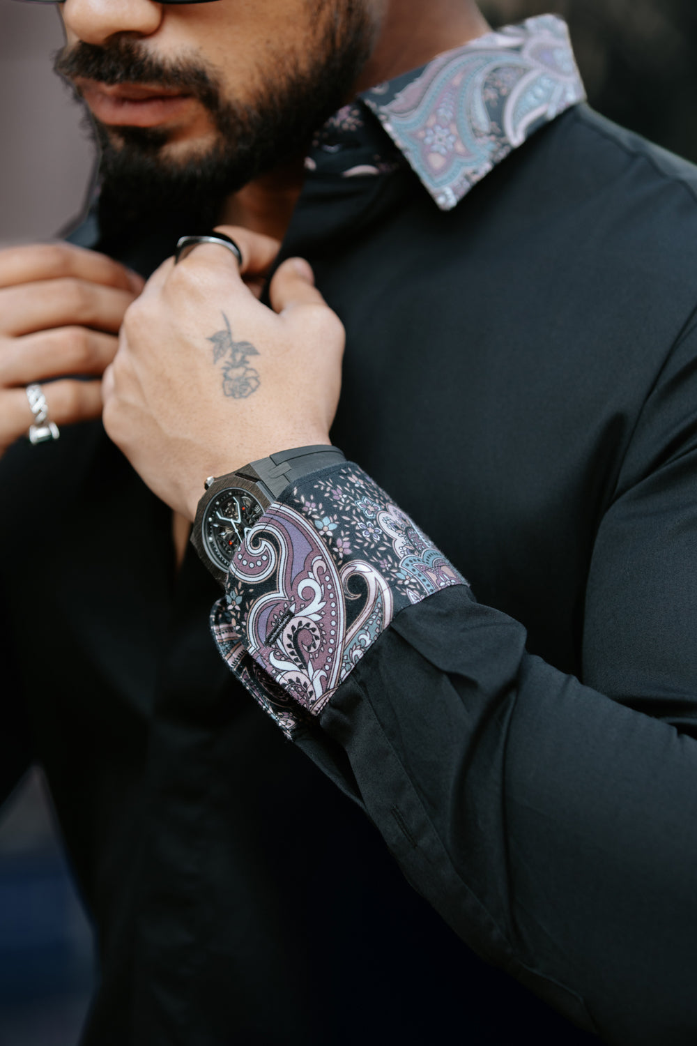 Paisley Black Designer Shirt