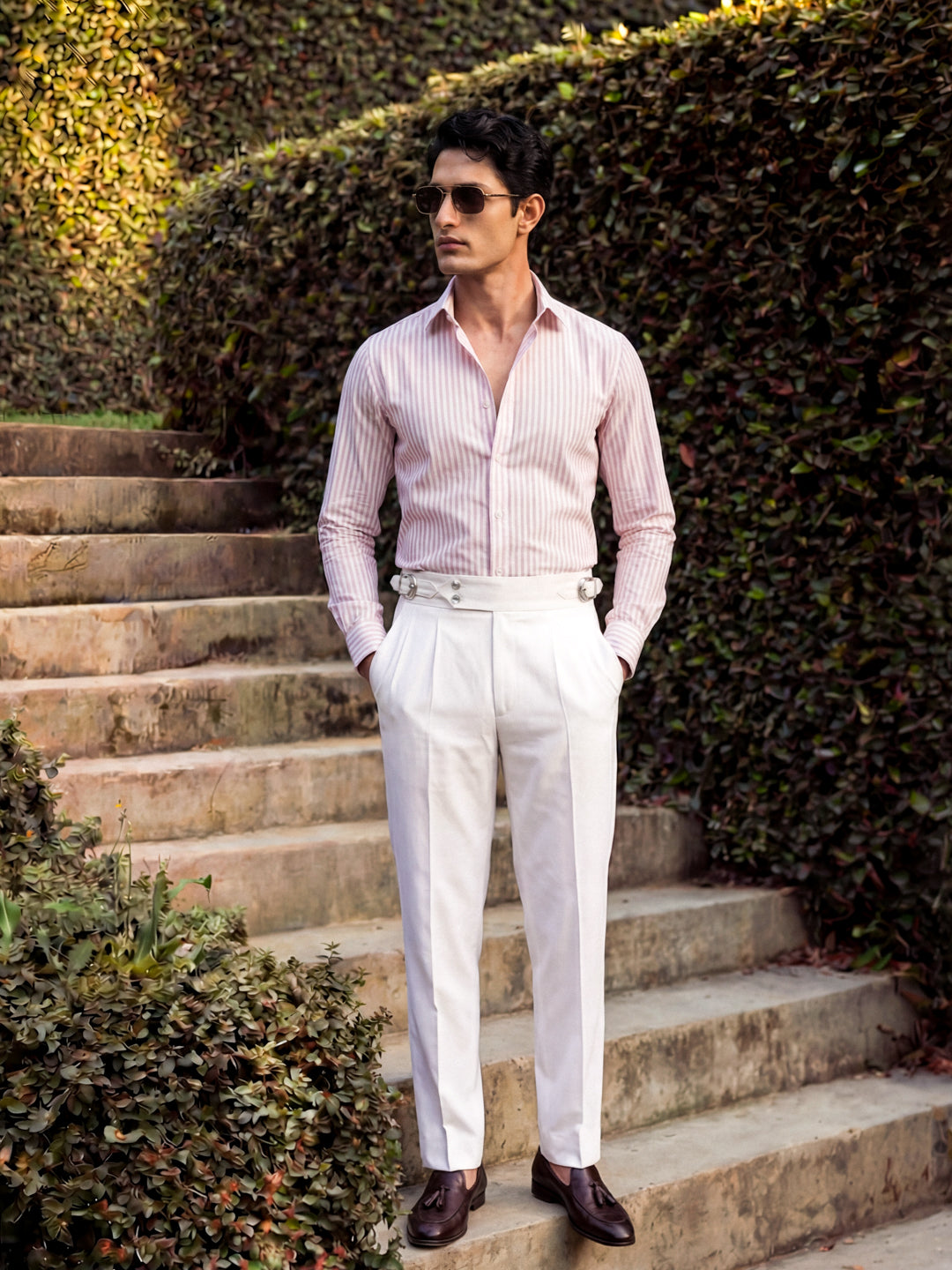 Pink Striped Cotton Shirt