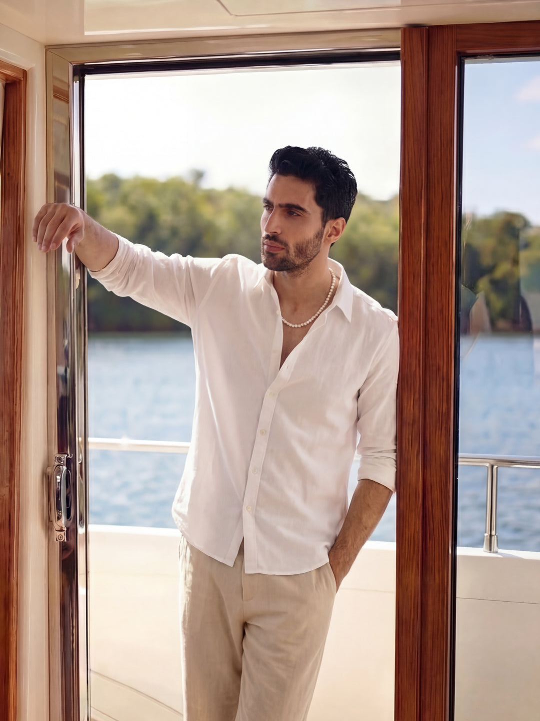 White - Italian Linen Shirt