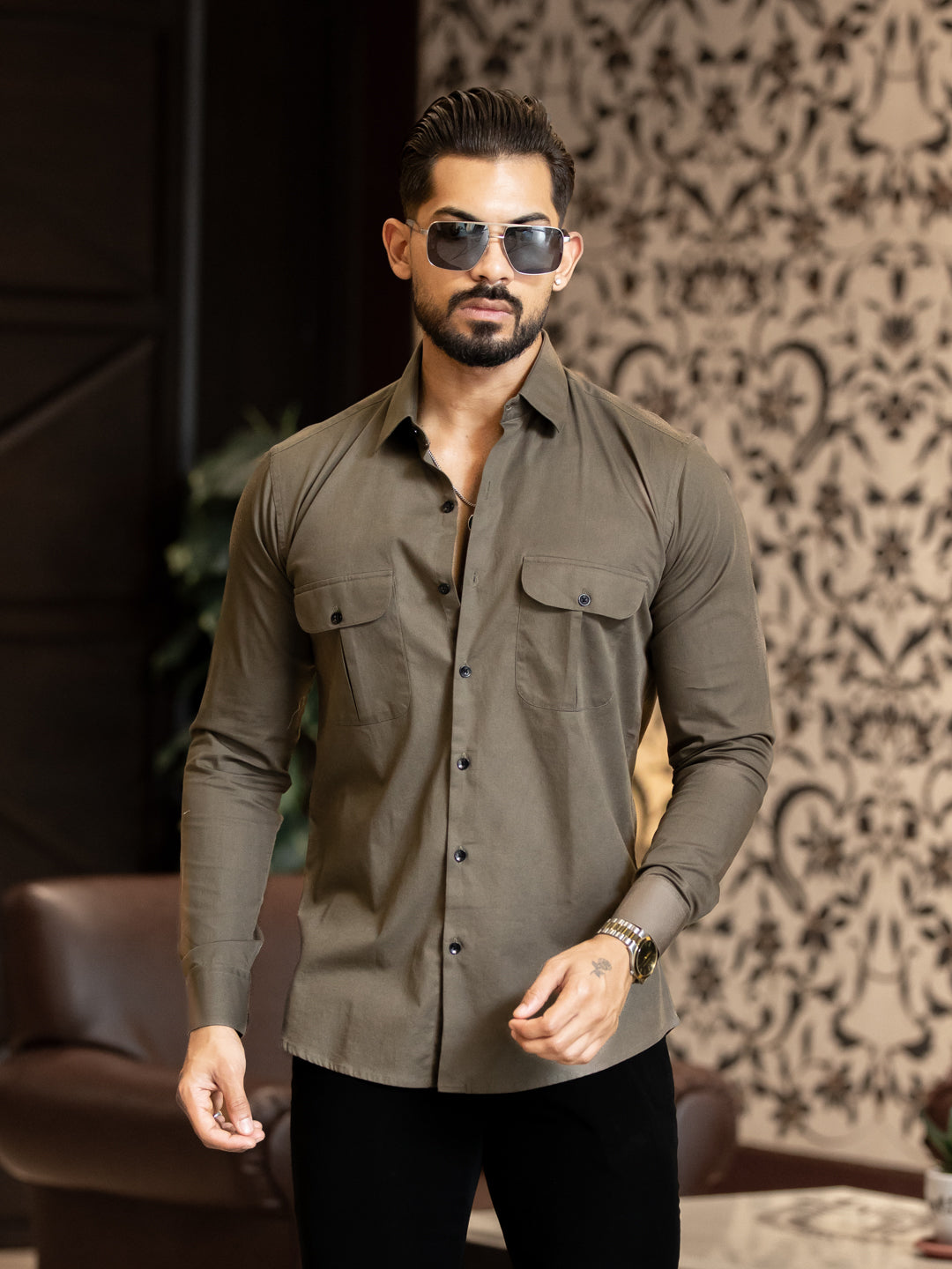 Olive Double Pocket