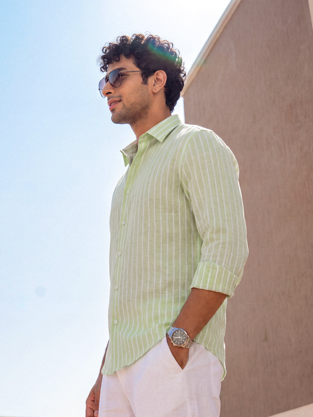 Grass Linen Stripe