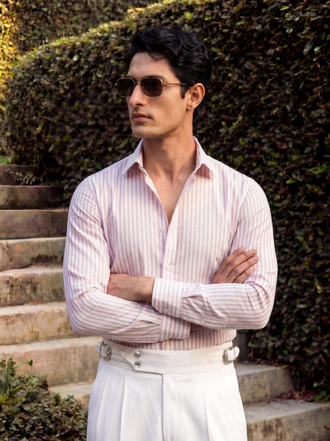 Pink Striped Cotton Shirt