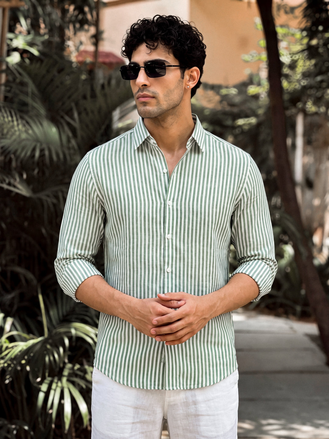 Forest Linen Stripe