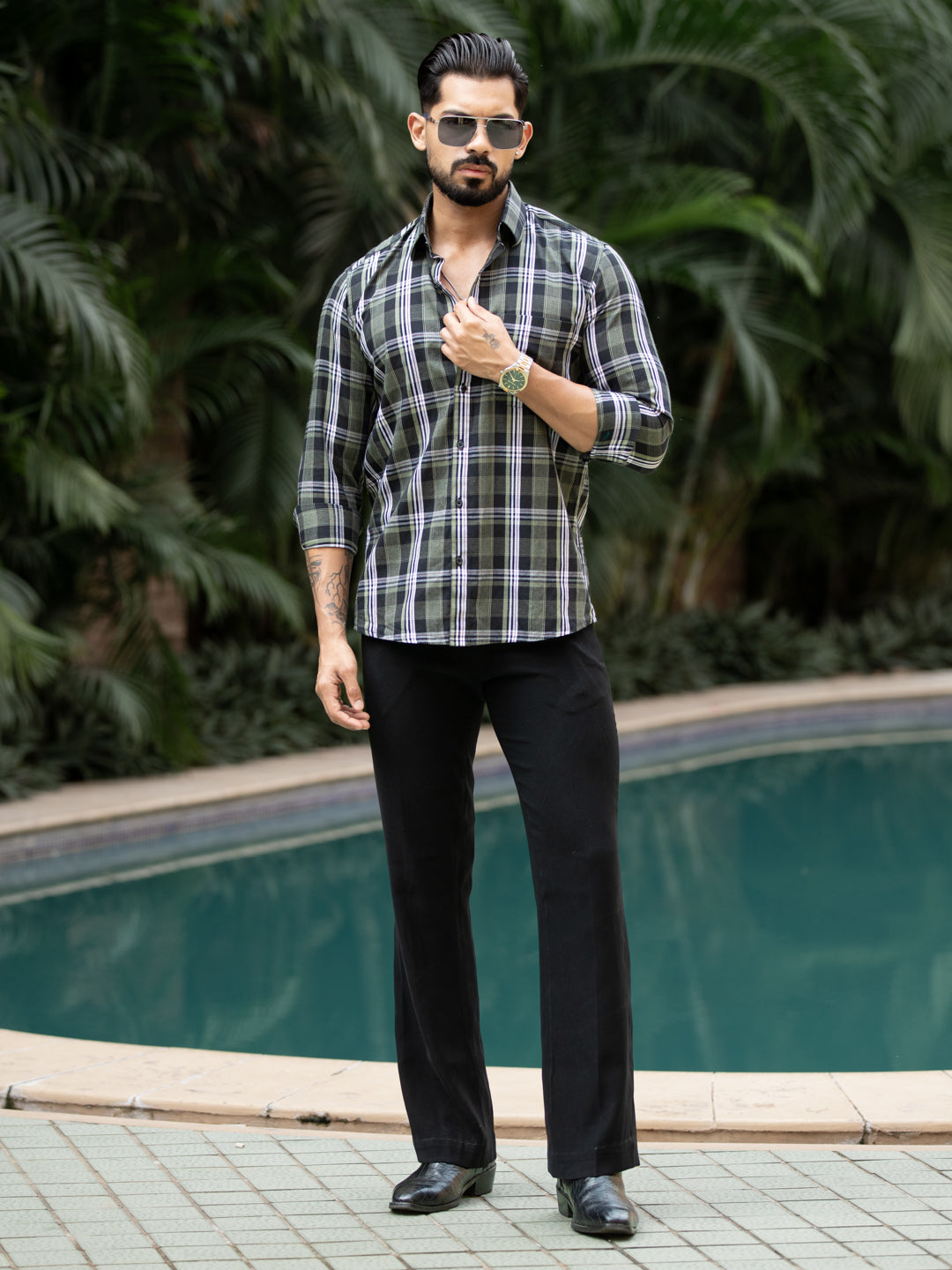 Oxford Plaid Check Shirt