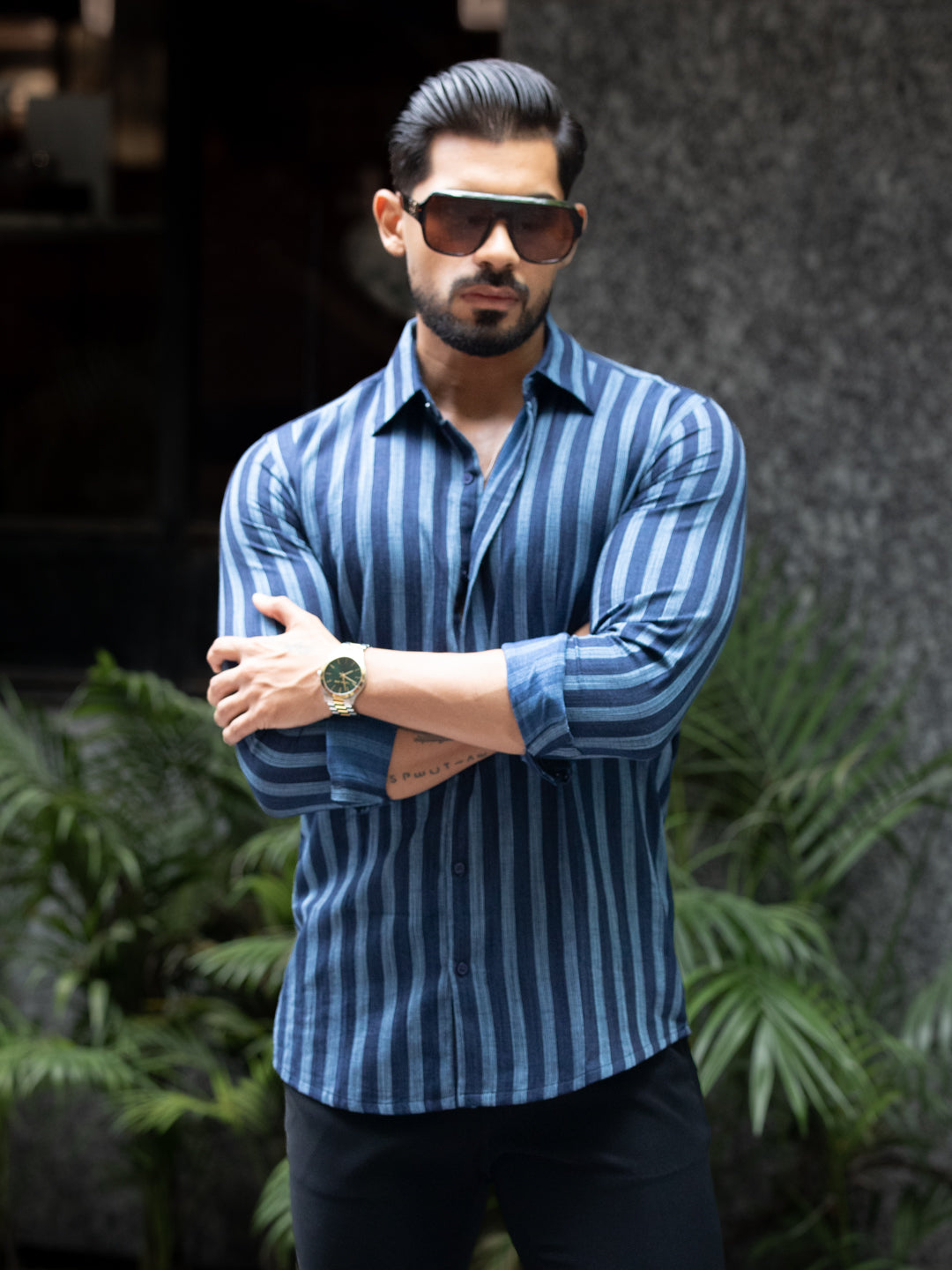 Coral Striped Shirt