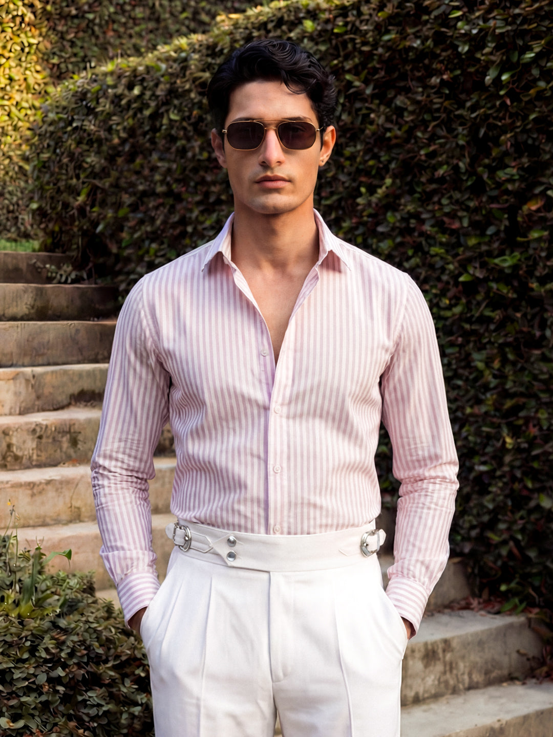 Pink Striped Cotton Shirt