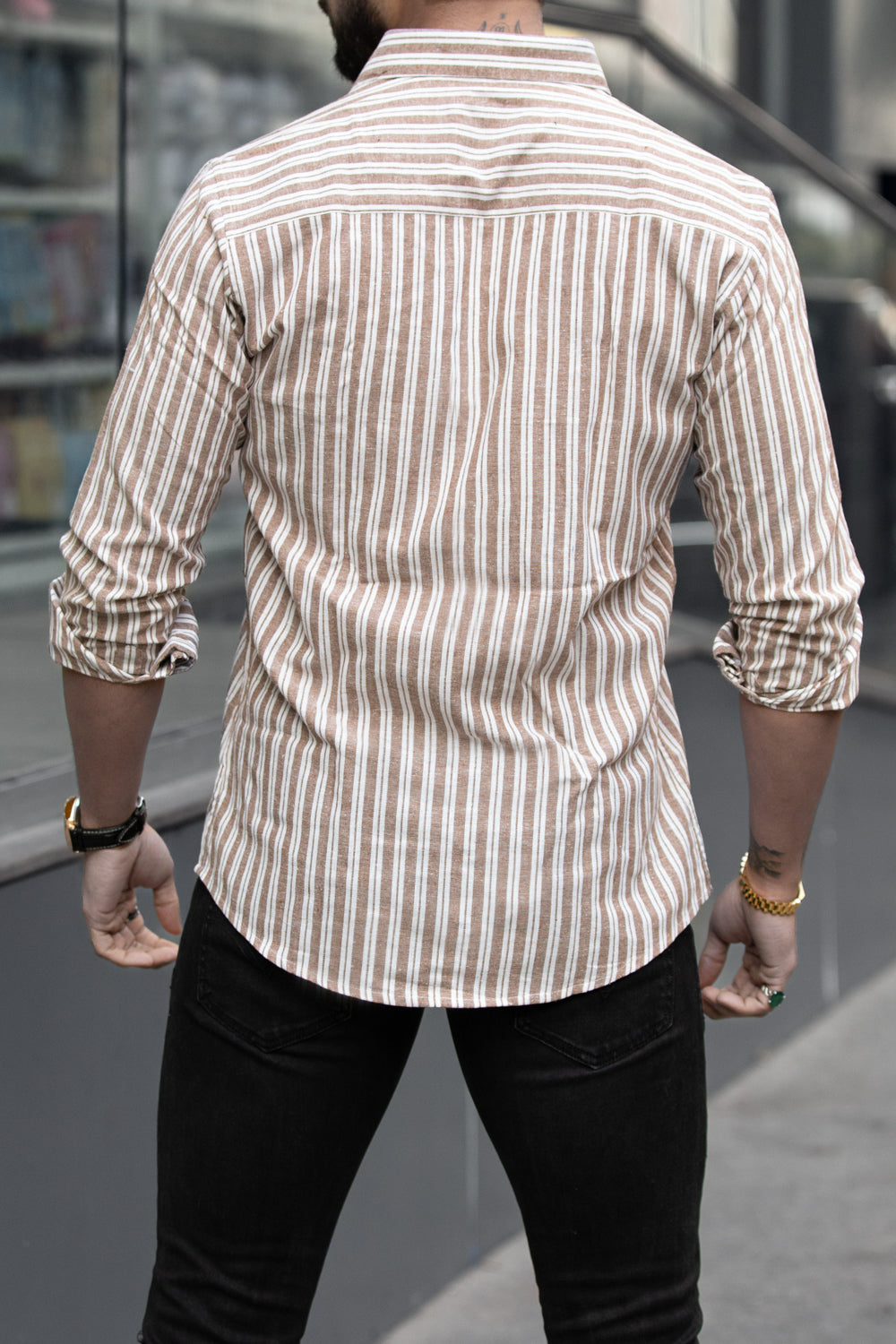 Brown Pine Cotton Shirt