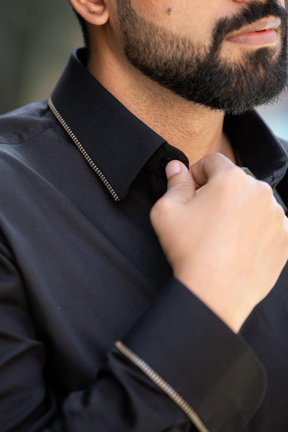 Zipper Black Designer Shirt - Limited Edition