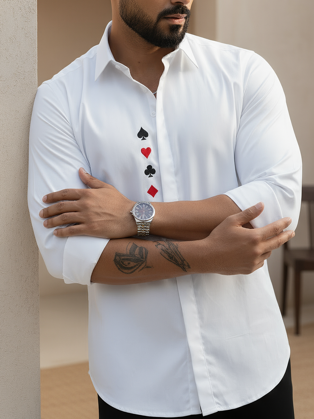 White Spade Embroidery