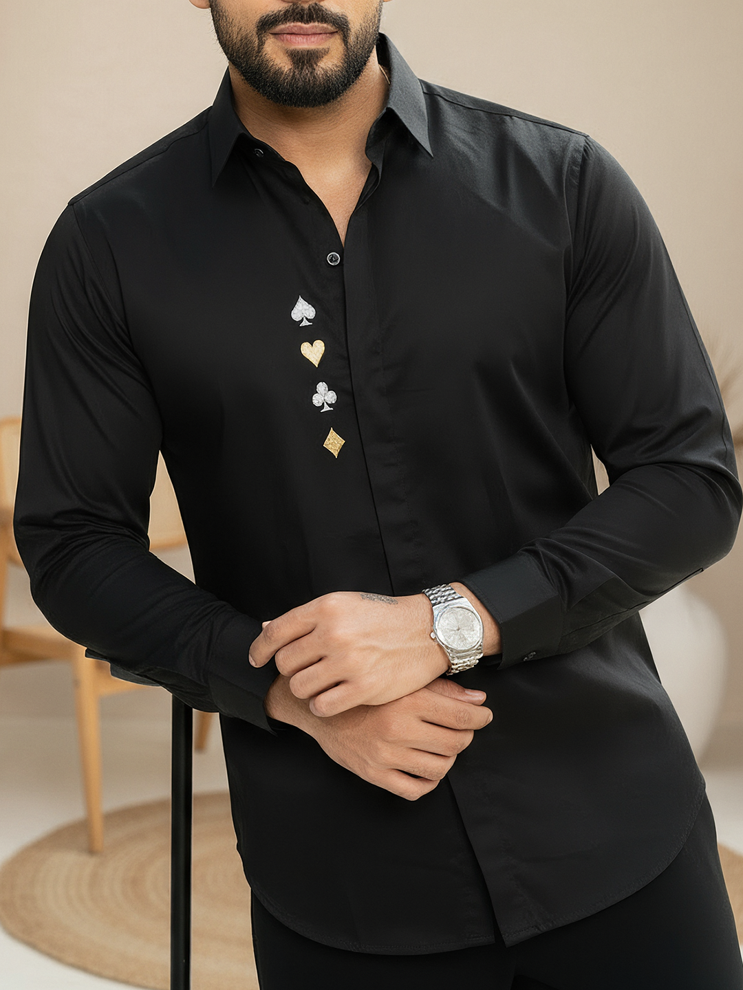 Black Spade Embroidery