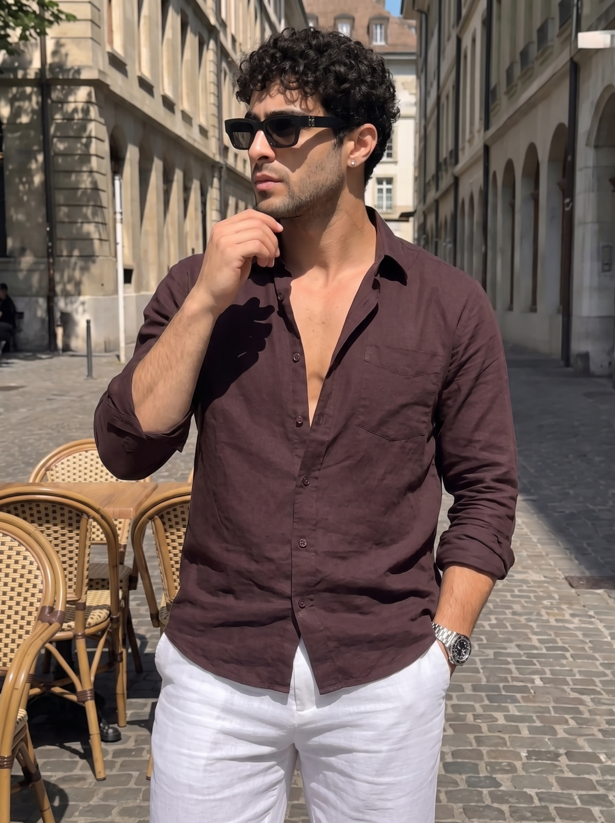 Brown Linen Shirt