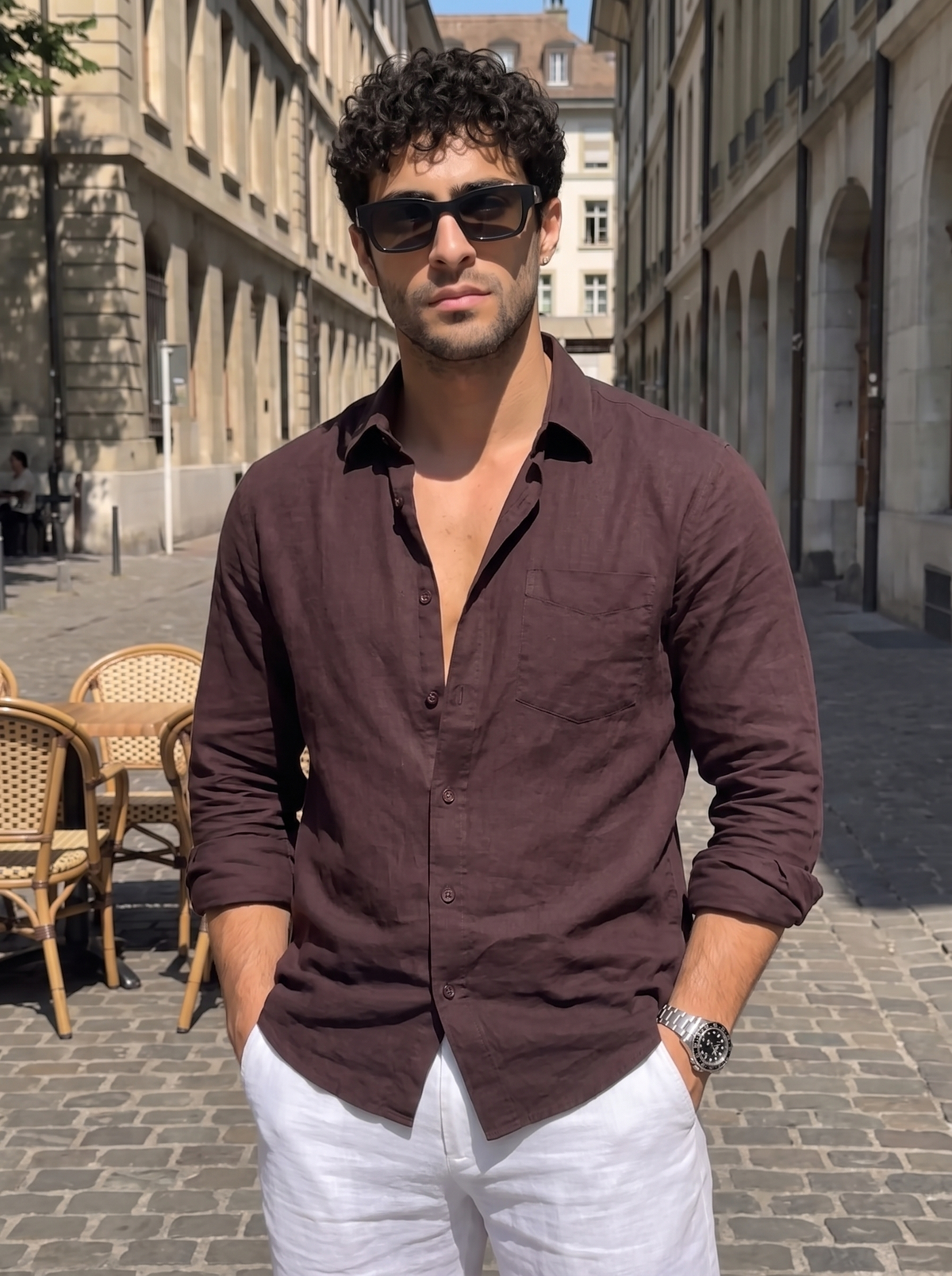 Brown Linen Shirt